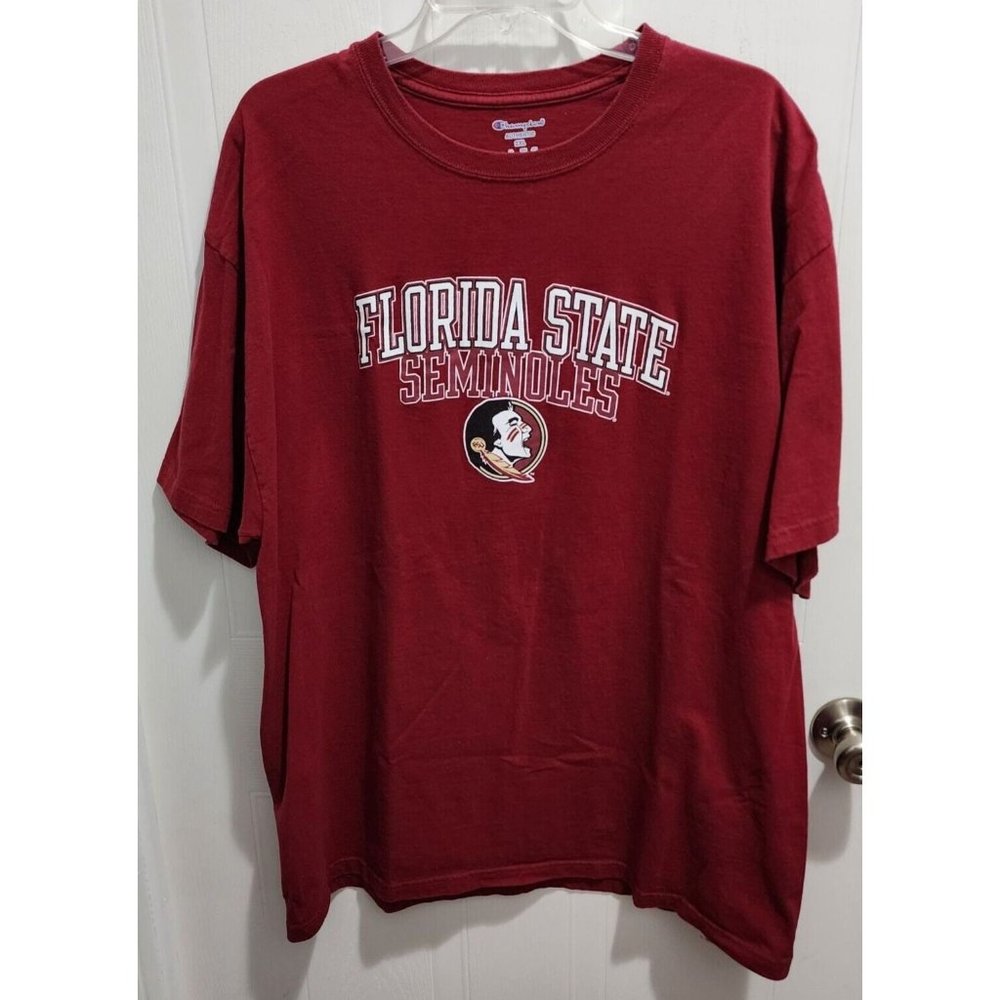 Champion Florida‎ State Seminoles Red FSU Short Sleeve T Shirt Men's Size 2XL